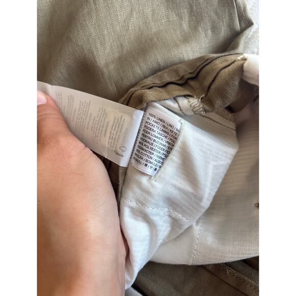 NWT Mango MNG Men’s 100% Linen Pants Slim Fit Trousers Size 32 Brown Pockets - Picture 5 of 6